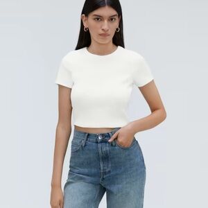 SOLD on Depop- Everlane Ribbed Baby Tee